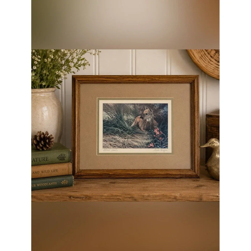 Luke Raffin “Forest Fawn” Framed Print Ducks Unlimited 1990 Artist of the Year